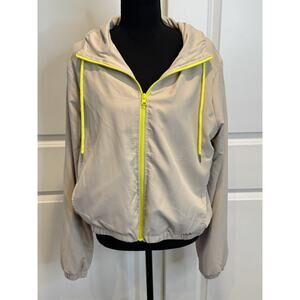 Women's Large Full Zip Hoodie Tan Lightweight -Flexure Outdoors